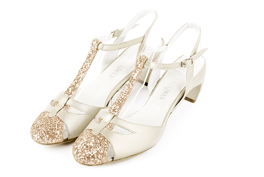 Gold dress shoes for women - Florence KOOIJMAN